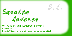 sarolta loderer business card