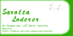 sarolta loderer business card